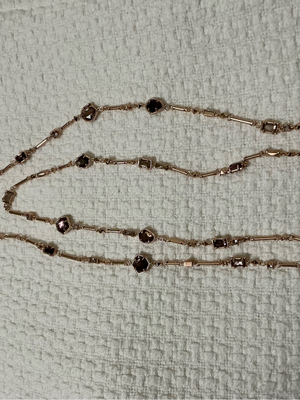 Kendra Scott Yazmin Necklace in Sable Mica/Rose Gold